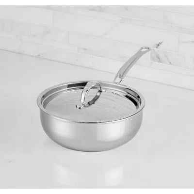 Hestan Probond® Luxe 2-quart Polished Professional Clad Stainless Steel Saucier In Silver