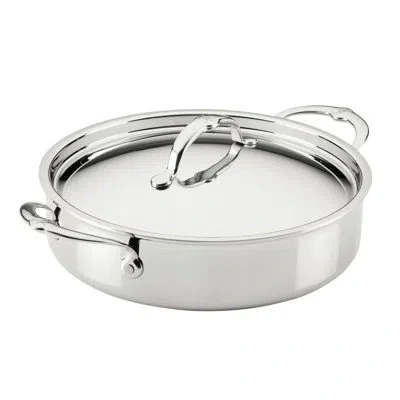 Hestan Probond® Luxe 3.5-quart Professional Clad Stainless Steel Sauteuse Braiser With Lid In Silver