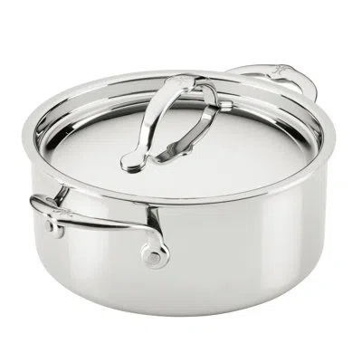 Hestan Probond Luxe 3-quart Professional Clad Stainless Steel Soup Pot With Lid In Silver