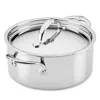 Hestan Probond Luxe 4 Quart Polished Professional Clad Stainless Steel Soup Pot With Lid In Silver