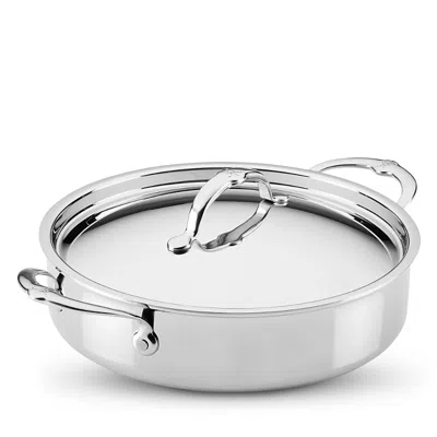 Hestan Probond Luxe 6-qt. Polished Professional Clad Stainless Steel Rondeau With Lid In Silver