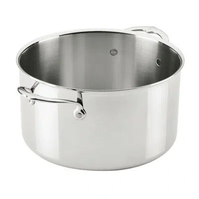 Hestan Probond® Luxe 6-quart Polished Professional Clad Stainless Steel Rondeau With Lid In Silver