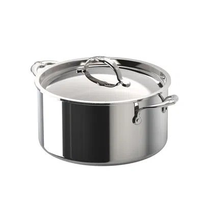 Hestan Probond® Luxe 6-quart Polished Professional Clad Stainless Steel Stock Pot With Lid In Silver