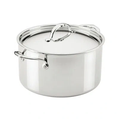 Hestan Probond® Luxe 8-quart Professional Clad Stainless Steel Stockpot With Lid In Silver