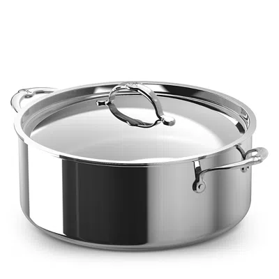 Hestan Probond Luxe 9-qt. Polished Professional Clad Stainless Steel Rondeau With Lid In Silver