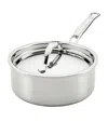 Hestan Probond Luxe Covered Saucepan In Silver