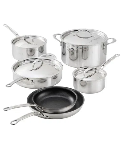 Hestan Probond Luxe Stainless Steel 10-piece Cookware Set In Silver