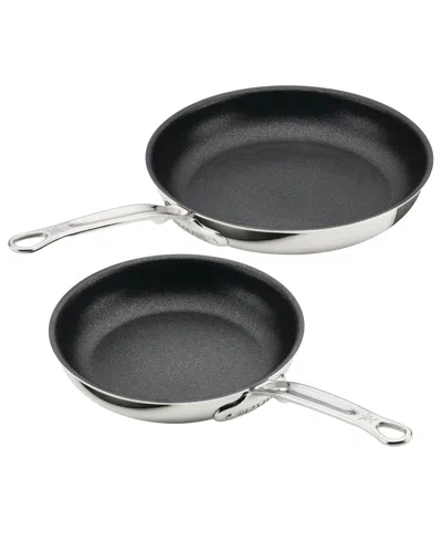 Hestan Probond Luxe Stainless Steel 2-piece Skillet Set In Gray