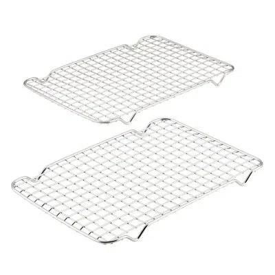 Hestan Provisions 12.2'' X 17.5'' X 0.71'' Set Of 2 Ss Cooling Rack (for Half Sheet Pan) In Silver