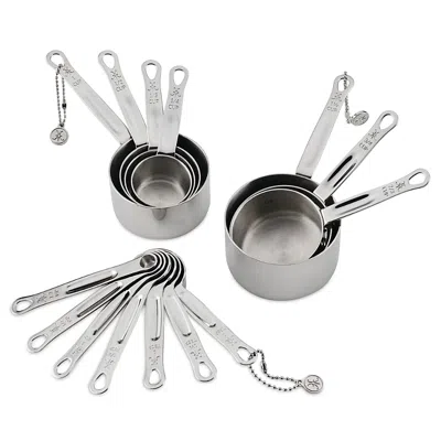 Hestan Provisions 14 Piece Complete Measuring Cups & Spoons Set In Silver