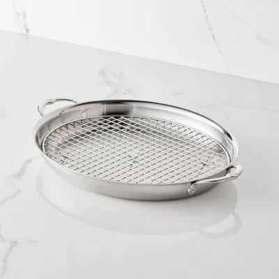 Hestan Provisions 17 Oval Stainless Steel Roaster In Silver
