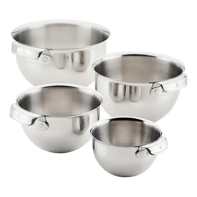 Hestan Stainless Steel Mixing Bowls, Set Of 4 In Silver