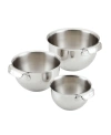 Hestan Provisions Stainless Steel 3-piece Mixing Bowl Set In Stainless Steel