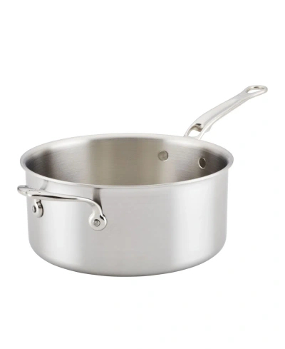 Hestan Thomas Keller Insignia Commercial Clad Stainless Steel 4-quart Open Sauce Pot With Helper Handle In No Color