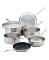 HESTAN THOMAS KELLER INSIGNIA COMMERCIAL CLAD STAINLESS STEEL 7-PIECE SET