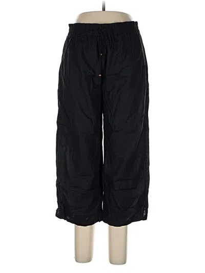 Pre-owned Hester & Orchard Linen Pants In Black