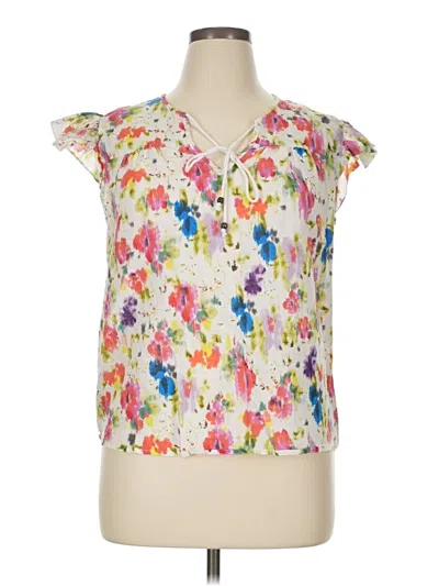 Pre-owned Hester & Orchard Sleeveless Blouse In White