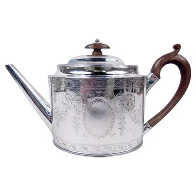 Pre-owned Hester Bateman English Georgian Neoclassical Teapot, 1788 In Silver