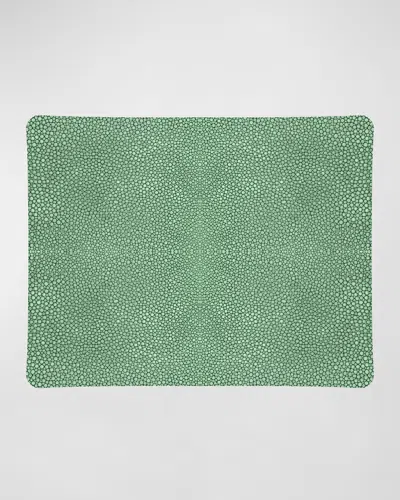 Hestia Everyday Faux Shagreen Acrylic Tray In Green