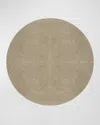 Hestia Everyday Shagreen Round Xl Charger/mat In Light Beige