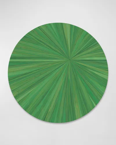 Hestia Everyday Tribeca Round Xl Charger/mat In Green