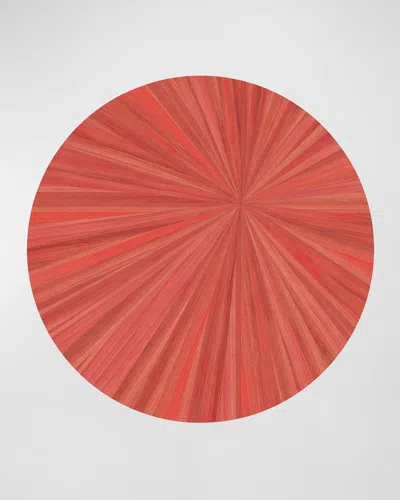 Hestia Everyday Tribeca Round Xl Charger/mat In Light Orange