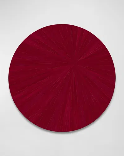 Hestia Everyday Tribeca Round Xl Charger/mat In Merlot