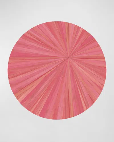 Hestia Everyday Tribeca Round Xl Charger/mat In Rose
