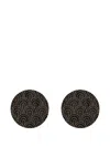 Hestialiving Deco Pattern Round Tablemats (set Of Two) In Black