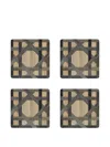 Hestialiving Epoch Square Lattice Coasters (set Of Four) In Neutral