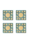 Hestialiving Epoch Square Lattice Coasters (set Of Four) In Neutral