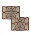 Hestialiving Everyday Set Of 2 Arabesque Rectangular Placemats