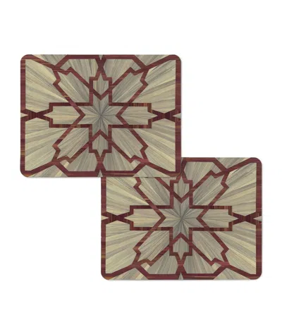 Hestialiving Everyday Set Of 2 Arabesque Rectangular Placemats
