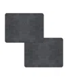 Hestialiving Everyday Set Of 2 Prestige Rectangular Placemats In Grey