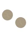 Hestialiving Everyday Set Of 2 Prestige Round Coasters In Neutral