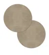 Hestialiving Everyday Set Of 2 Prestige Round Placemats In Neutral