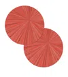 Hestialiving Everyday Set Of 2 Soleil Round Placemats In Grey