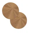 Hestialiving Everyday Set Of 2 Soleil Round Placemats In Metallic