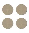 Hestialiving Everyday Set Of 4 Prestige Round Coasters In Green