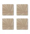 Hestialiving Everyday Set Of 4 Soleil Square Coasters In Neutral