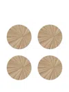 Hestialiving Soleil Round Coaster (set Of Four) In Neutral