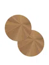 Hestialiving Soleil Round Tablemat (set Of Two) In Brown