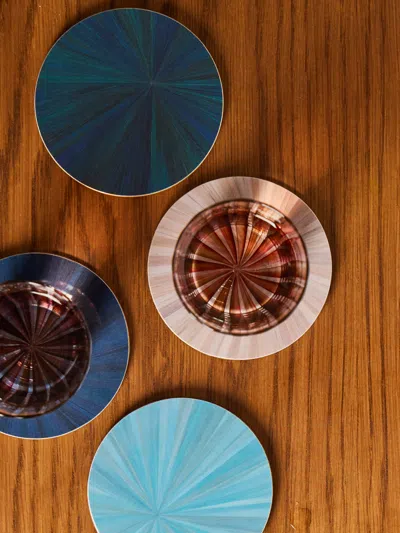 Hestialiving Soleil Wood Coasters (set Of 4)