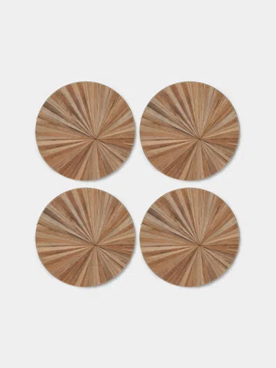 Hestialiving Soleil Wood Coasters (set Of 4)