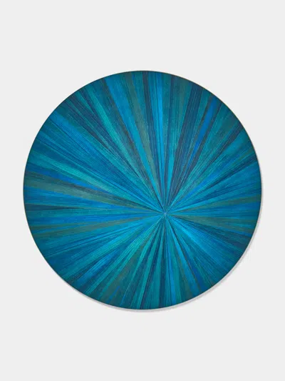 Hestialiving Soleil Wood Placemats (set Of 4) In Blue