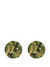 Hestialiving Tropique Round Tablemats (set Of Two) In Green