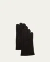 Hestra Gloves Men's Cashmere-lined Suede Gloves In Black