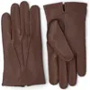 Hestra Henry Leather Gloves In Chocolate