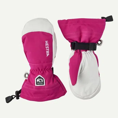 Hestra Kids' Heli Ski Jr Mitt In Planet Pink