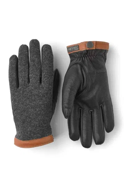 Hestra Men's Tricot Glove In Charcoal In Gray